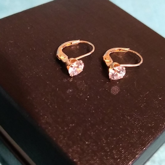 10K Yellow Gold "Diamond" Earrings - Picture 2 of 8